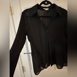 Coldwater Creek Top, Black, Medium